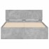 Estructura de cama cabecero y luces LED gris hormigón