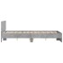 Estructura de cama cabecero y luces LED gris hormigón