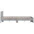 Estructura de cama cabecero y luces LED gris hormigón