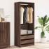 Armario madera de ingeniería color roble marrón 80x50x200