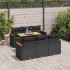 Set sofás jardín y cojines 7 pzas ratán sintético acacia