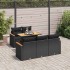 Set sofás jardín y cojines 6 pzas ratán sintético acacia