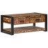 Mesa de centro multicolor 90x50x38 cm madera maciza
