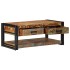 Mesa de centro multicolor 90x50x38 cm madera maciza