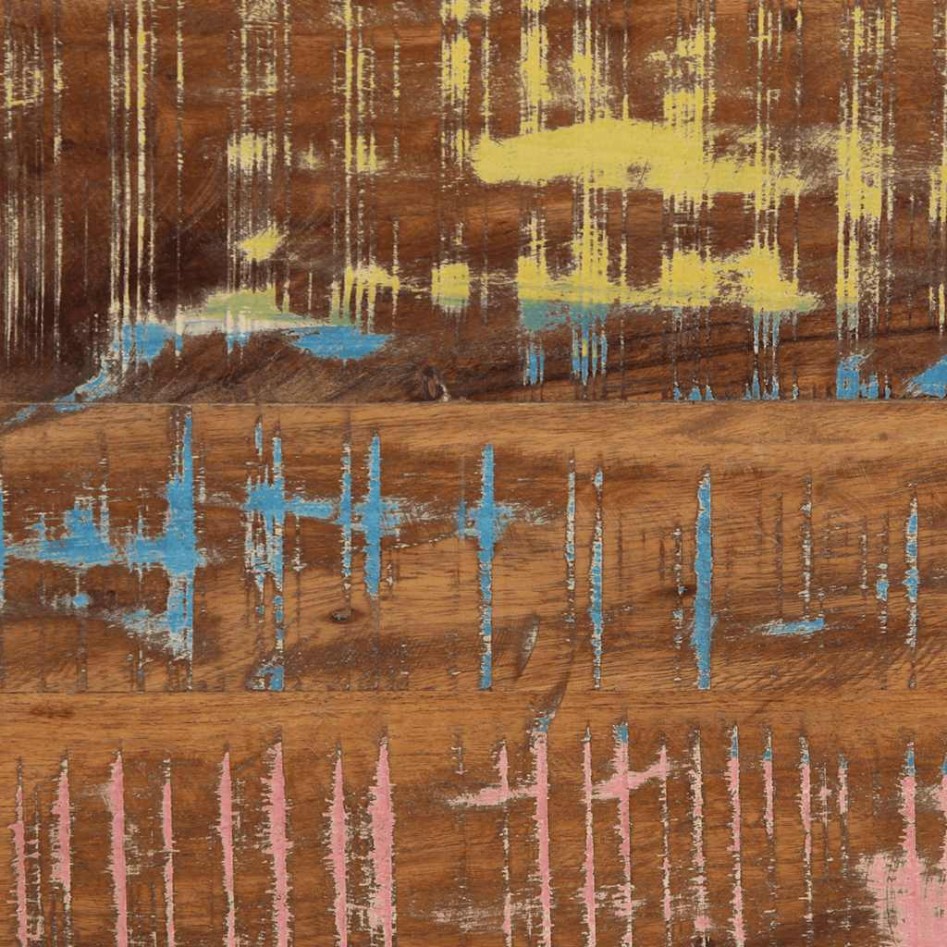 Mesa de centro multicolor 90x50x38 cm madera maciza