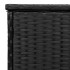 Cojines para exterior negro 100x55x55,5 cm ratán