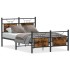 Estructura de cama sin colchón madera roble ahumado 120x190