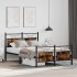 Estructura de cama sin colchón madera roble ahumado 120x190