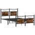Estructura de cama sin colchón madera roble ahumado 120x190