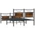 Estructura de cama sin colchón madera roble ahumado 120x190