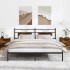 Estructura de cama sin colchón roble ahumado 183x203
