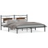 Estructura de cama sin colchón roble ahumado 183x203