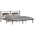 Estructura de cama sin colchón roble ahumado 183x203