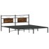 Estructura de cama sin colchón roble ahumado 183x203