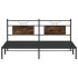 Estructura de cama sin colchón roble ahumado 183x203