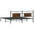 Estructura de cama sin colchón roble ahumado 183x203