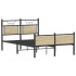 Estructura de cama sin colchón madera roble Sonoma 120x200