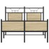 Estructura de cama sin colchón madera roble Sonoma 120x200