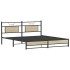 Estructura de cama madera de ingeniería roble Sonoma 160x200
