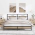 Estructura de cama madera de ingeniería roble Sonoma 160x200