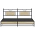 Estructura de cama madera de ingeniería roble Sonoma 160x200
