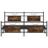 Estructura de cama sin colchón metal roble ahumado 160x200