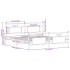 Estructura de cama sin colchón metal roble ahumado 160x200