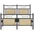 Estructura de cama sin colchón madera roble Sonoma 120x200