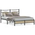 Estructura de cama sin colchón madera roble Sonoma 140x190