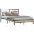 Estructura de cama sin colchón madera roble Sonoma 140x190