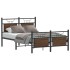 Estructura de cama sin colchón madera marrón roble 120x200