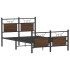 Estructura de cama sin colchón madera marrón roble 120x200