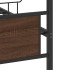 Estructura de cama sin colchón madera marrón roble 120x200