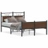 Estructura de cama sin colchón madera marrón roble 120x200