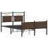 Estructura de cama sin colchón madera marrón roble 120x200