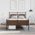 Estructura de cama sin colchón madera marrón roble 120x200