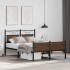 Estructura de cama sin colchón madera marrón roble 120x200