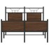 Estructura de cama sin colchón madera marrón roble 120x200