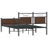 Estructura de cama sin colchón madera marrón roble 120x200