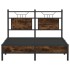Estructura de cama sin colchón madera roble ahumado 120x200