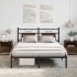 Estructura de cama sin colchón madera marrón roble 140x190