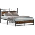 Estructura de cama sin colchón madera roble ahumado 120x200