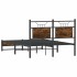 Estructura de cama sin colchón madera roble ahumado 120x200
