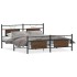 Estructura de cama sin colchón metal roble marrón 180x200