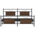 Estructura de cama sin colchón metal roble marrón 180x200