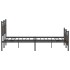Estructura de cama sin colchón metal roble marrón 180x200