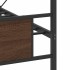 Estructura de cama sin colchón metal roble marrón 180x200