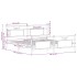 Estructura de cama sin colchón metal roble marrón 180x200