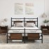 Estructura de cama sin colchón madera marrón roble 140x200