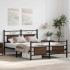 Estructura de cama sin colchón madera marrón roble 140x200
